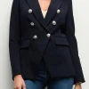 Best Veronica Beard Blazer Miller Dickey Navy/Silber