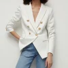 New Veronica Beard Blazer Miller Dickey Off-White/Gold