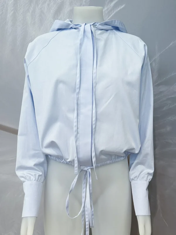 Hot Eva Mann Bluse Lotte Blue