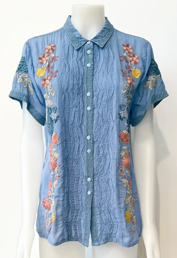 Online Johnny Was Bluse Blau