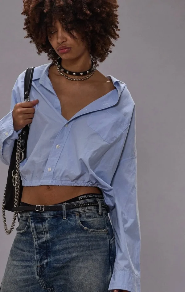 New R13 Bluse Crossover Bubble Shirt