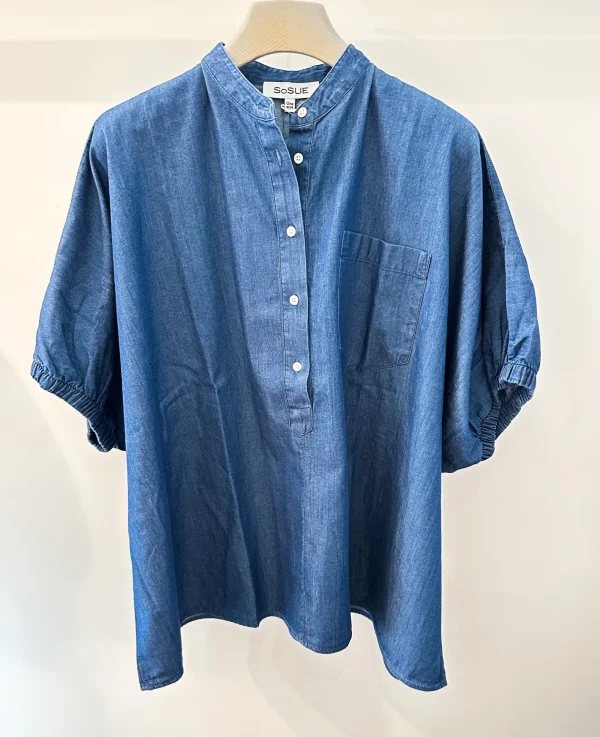 Online Sosue Bluse Cowboy Button Denim