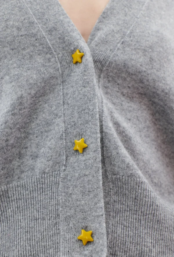 New ODEEH Cardigan Heather Grey