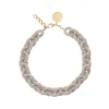 Hot Vanessa Baroni Circle Necklace Matt Grey