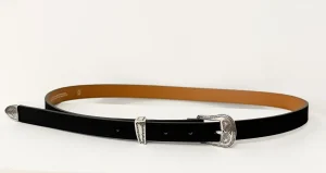 Sale Maison Boinet Gürtel Schwarz Schmal