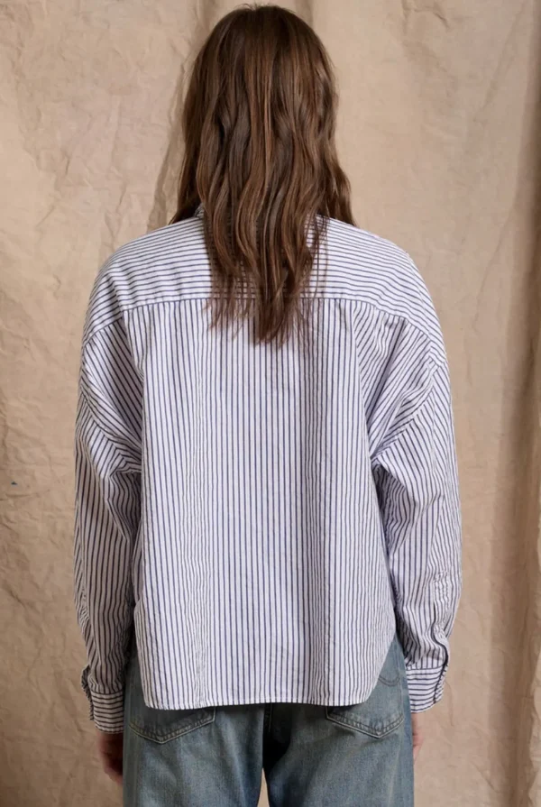 Fashion Denimist Hemd Cropped Button