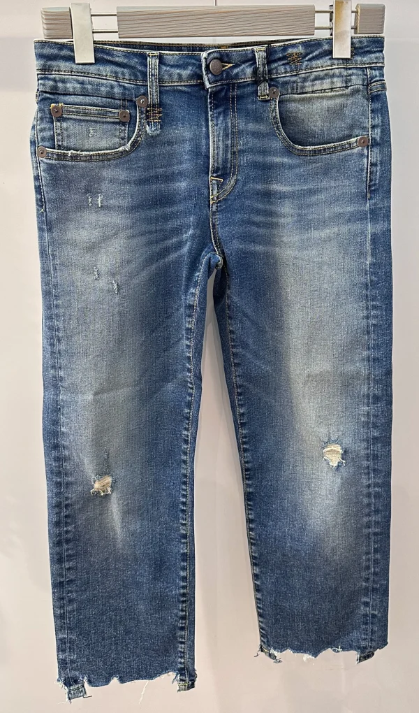 Outlet R13 Jeans Boy Straight Carlton Rips