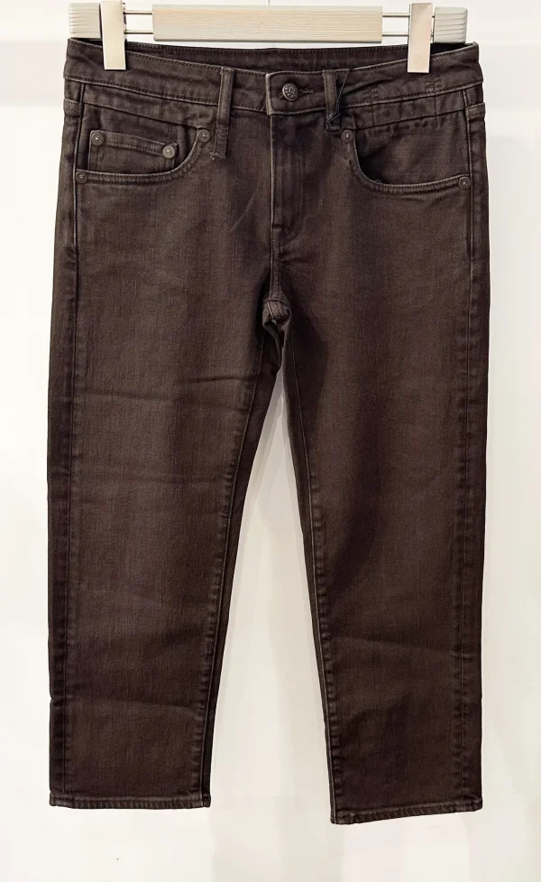 Sale R13 Jeans Boy Straight Choclate Brown Stretch