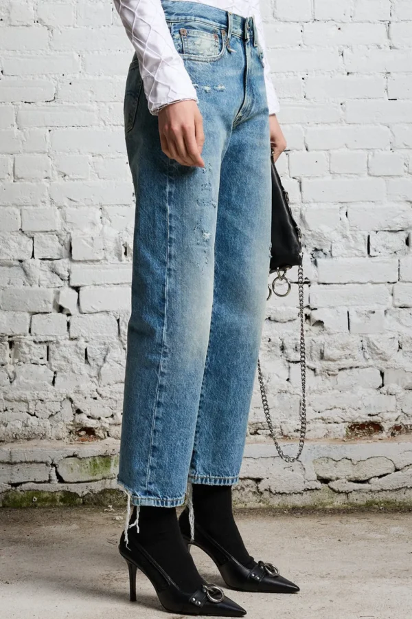 Fashion R13 Jeans Boyfriend Bain with Rips Jo
