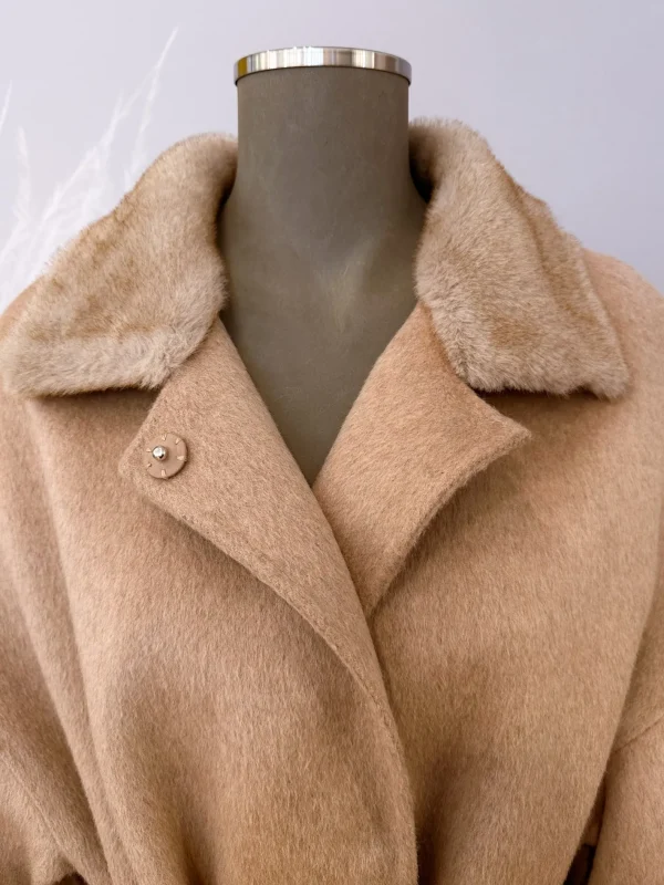 Discount Valentini Mantel Doubleface Camel