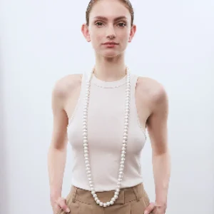 New Vanessa Baroni Necklace . Long Pearl