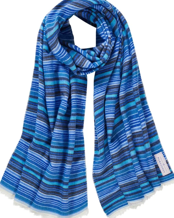 Best Pur Schoen Schal PURSCHOEN Stripes Blue