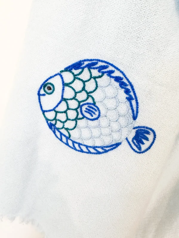 Online THEHOLYGOAT Schal Blue Fish