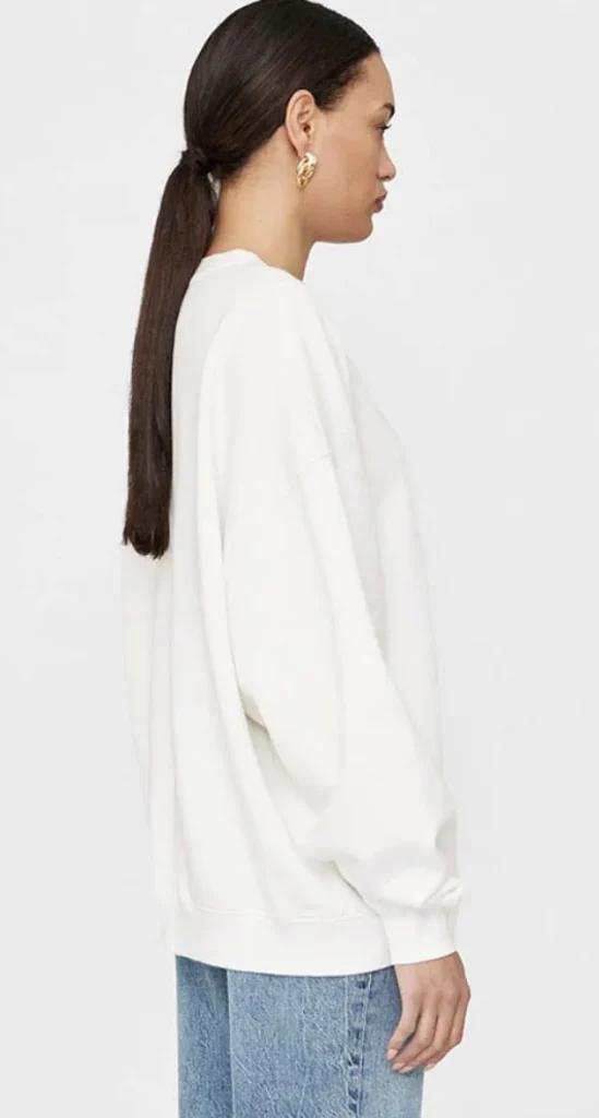 New Anine Bing Sweatshirt Miles Oversize Letterman