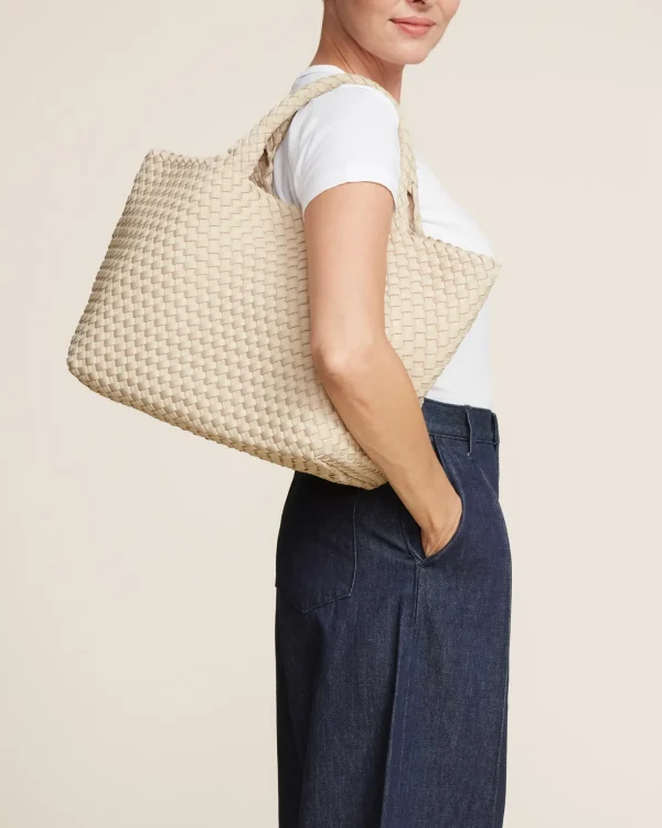 New Naghedi Tasche St.Barths M Ecru